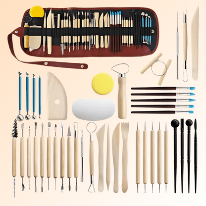 Kit Complet d'outils pour Poterie - Craftd #argileautodurcissante#
